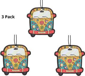 img 1 attached to 🚌 Hippie Bus Car Air Freshener 3 Pack Infused with Essential Oils - Fresh Fresheners (3 Pack, 3 Aromatic Scents)