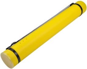 img 4 attached to 📦 DEWEL Yellow-Medium Document Poster Tube with Clear ID Card Cap: Water and Light Resistant Telescoping Plastic Storage Tube for Blueprints, Prints, Posters, Artworks, and More