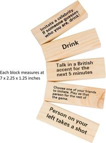 img 3 attached to Гигантская игра с блоками для питья "Башня стопок": высота 5 футов - 60 деревянных блоков с 21+ командой для питья.