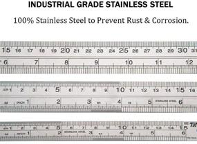 img 3 attached to 📏 Premium Stainless Steel Metal Straight Rulers: Durable and Accurate Measuring Tools