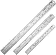 📏 premium stainless steel metal straight rulers: durable and accurate measuring tools logo