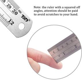 img 1 attached to 📏 Premium Stainless Steel Metal Straight Rulers: Durable and Accurate Measuring Tools