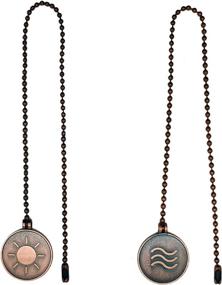 img 2 attached to Enhance Your Ceiling Fan with the 1CAMO 12-Inch Ceiling Fan Pull Chain Extender - Set of 2 Pull Chains in Oil Brushed Bronze Finish
