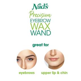 img 1 attached to Nad's Eyebrow Shaper Wax Kit for Delicate Areas Hair Removal - Includes Cotton Strips, Cleansing Wipes, 0.2 Ounce (Pack of 1)