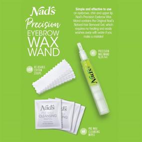 img 3 attached to Nad's Eyebrow Shaper Wax Kit for Delicate Areas Hair Removal - Includes Cotton Strips, Cleansing Wipes, 0.2 Ounce (Pack of 1)