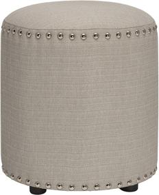 img 3 attached to Hillsdale Vanity Stool Gray Fabric