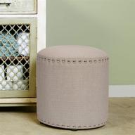 hillsdale vanity stool gray fabric logo