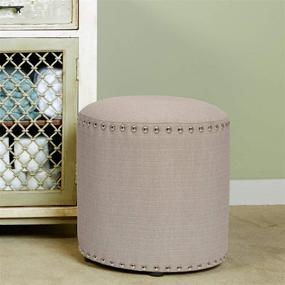 img 4 attached to Hillsdale Vanity Stool Gray Fabric