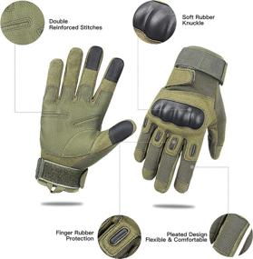 img 2 attached to Tactical KnucklesTouchscreen Motorcycle Airsoft Military