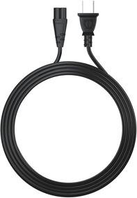 img 1 attached to 🔌 Long 6 Ft 2 Prong AC Wall Cable for LED LCD TVs, Printers & Gaming Consoles - Compatible with Samsung, LG, Canon, HP, Dell & More!