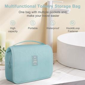 img 1 attached to 🧳 Versatile BAGOK Hanging Toiletry Bag: Convenient Travel Companion for Men & Women - Waterproof, Spacious & Portable (Blue)