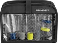 🧴 travelon wet dry 1 quart bag with plastic bottles, black, convenient one size logo