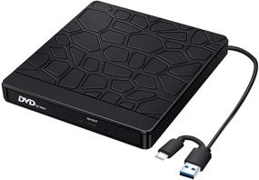 img 4 attached to 📀 Portable USB3.0/Type-C External CD DVD Drive Burner - Wavy Appearance DVD RW Optical Drive