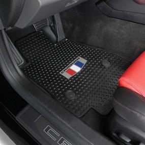 img 4 attached to 🚗 Lloyd Mats Chevy Camaro 2016-2021 Всепогодные коврики для пола - Сигнатурный резиновый (Черные, 2 шт. - Camaro Shield)