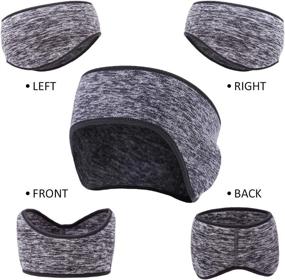 img 3 attached to Thermal Fleece Ear Warmer Headbands - 6 Pairs for Men & Women: Running, Yoga, Skiing, Cycling, and Work Out in Cold Conditions