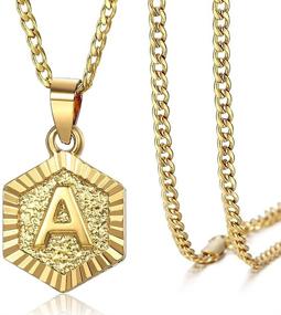 img 4 attached to Trendsmax Alphabet Necklace Stainless Personalized