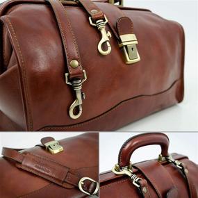 img 2 attached to Leather Doctor Medical Satchel Unisex Women's Handbags & Wallets for Satchels