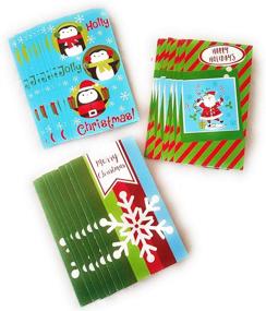 img 3 attached to 🎁 Assorted Holiday Designs: 24 Christmas Money Checks & Gift Card Holders With Envelopes - Enhanced with Foil and Glitter