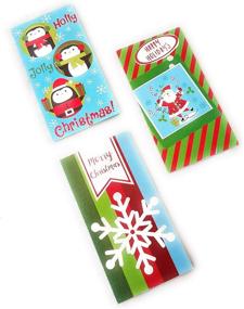img 2 attached to 🎁 Assorted Holiday Designs: 24 Christmas Money Checks & Gift Card Holders With Envelopes - Enhanced with Foil and Glitter