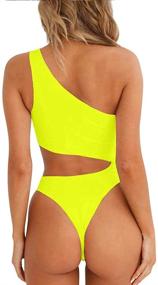 img 1 attached to 👗 Stylish and Versatile: BEAGIMEG Women's Shoulder Bathing Swimsuit – Perfect for Women's Clothing, Swimsuits, and Cover Ups