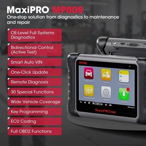 img 3 attached to 🔧 Autel MaxiPRO MP808 OBD2 Scanner: Bi-directional Control, Key Fob Programming, ABS Bleeding Brake, Reset Functions for Oil, EPB, SAS, DPF, BMS, ABS, SRS, TPMS