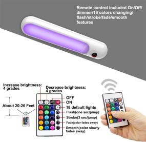 img 2 attached to 🔦 Wireless Battery Operated LED Table Top Night Light, Touch Light, Push Light, Remote Controlled, 16 Color Changing, Portable Stick on Tap Light for Closet, Cabinet, Counter, Classroom - BIGLIGHT