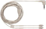 🎧 shure eac46cls 46-inch detachable earphone cable - clear with silver mmcx connection - for se846 earphones logo