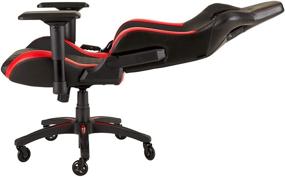 img 2 attached to 🎮 Enhance Your Gaming Experience with Corsair WW T1 Gaming Chair Racing Design, Black/Red