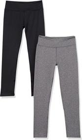 img 2 attached to Top-rated Amazon Essentials Girls' 🌟 Full-Length Active Leggings: Comfortable and Stylish!