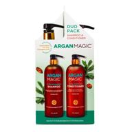 💫 revive & rehydrate dry and damaged hair with argan magic ultra shampoo and conditioner combo pack - detangle, smooth, and soften - made in usa, paraben free, cruelty free (32 oz) logo