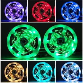 img 3 attached to 🌈 DUODUOMENG 12V LED Strip Lights 32.8ft – RGB Color Changing with 300 LEDs and 44 Key IR Remote – Ideal for Bedroom, Bar, TV