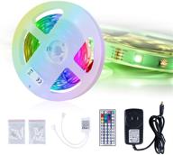 🌈 duoduomeng 12v led strip lights 32.8ft – rgb color changing with 300 leds and 44 key ir remote – ideal for bedroom, bar, tv логотип