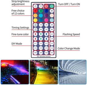 img 1 attached to 🌈 DUODUOMENG 12V LED Strip Lights 32.8ft – RGB Color Changing with 300 LEDs and 44 Key IR Remote – Ideal for Bedroom, Bar, TV