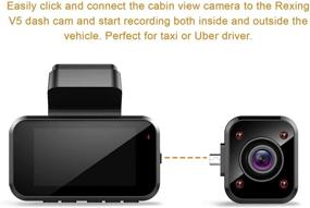img 1 attached to 🚗 Rexing V5 Premium 4K Modular Car Dash Cam with Cabin View Camera: 1080p, Infrared Night Vision, Wide Angle, Live Support, 18 Month Warranty
