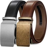 👨 itiezy men's leather ratchet belts – automatic adjustable accessories for men logo