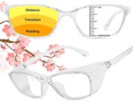 👓 dollger safety reading glasses: women's and men's goggles for eye protection - white 2.0 magnification readers logo