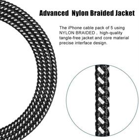 img 2 attached to High-Quality 6ft-10ft Braided Lightning Charging Cable: Compatible with Various Devices