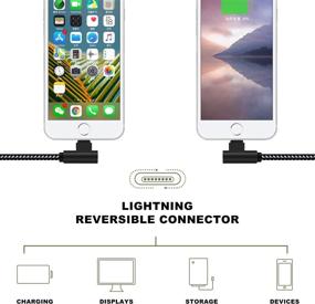 img 3 attached to High-Quality 6ft-10ft Braided Lightning Charging Cable: Compatible with Various Devices