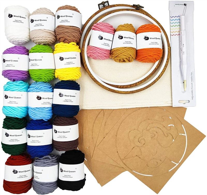 wool queen needle beginner drawings 로고
