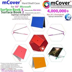 img 2 attached to 📚 Ultimate Protection: mCover Hard Shell Case for Microsoft Surface Book Computer 1, 2 & 3 (15-inch Display, Black)