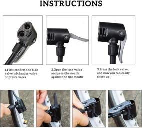 img 1 attached to 🚲 VIMILOLO Bike Pump Portable - High Pressure Bicycle Floor Pump with Presta and Schrader Valve Compatibility - 160 Psi Max