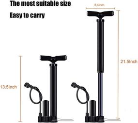 img 3 attached to 🚲 VIMILOLO Bike Pump Portable - High Pressure Bicycle Floor Pump with Presta and Schrader Valve Compatibility - 160 Psi Max