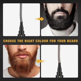 img 3 attached to 🧔 Waterproof & Sweatproof Beard Pencil Filler for Men - 4 Tip Beard Filler Pen Kit with Beard Pen & Finish Beard Brush - Male Mustache Repair & Shape - Effective Facial Hair Enhancement (Black)