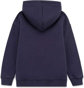 img 3 attached to 🧒 DEESPACE Kids Hoodies Cozy Brushed Fleece Pullover Athletic Hooded Sweatshirt for Boys and Girls (3-12 Years)