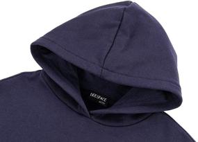 img 2 attached to 🧒 DEESPACE Kids Hoodies Cozy Brushed Fleece Pullover Athletic Hooded Sweatshirt for Boys and Girls (3-12 Years)