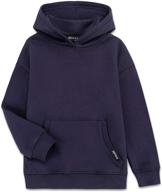 🧒 deespace kids hoodies cozy brushed fleece pullover athletic hooded sweatshirt for boys and girls (3-12 years) logo