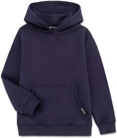 img 4 attached to 🧒 DEESPACE Kids Hoodies Cozy Brushed Fleece Pullover Athletic Hooded Sweatshirt for Boys and Girls (3-12 Years)