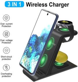 img 2 attached to 🔌 Versatile Elobeth Qi Wireless Charger Station: Samsung Galaxy Watch 42mm/46mm/Active 40mm 44mm & more - No Plug Required!