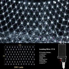 img 3 attached to 390 LED White Christmas Net Lights, 13x5ft 8 Modes, Low Voltage Waterproof Mesh Fairy Plug String Lights for Xmas, Trees, Bushes, Wedding, Garden Outdoor Decorations