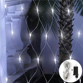 img 2 attached to 390 LED White Christmas Net Lights, 13x5ft 8 Modes, Low Voltage Waterproof Mesh Fairy Plug String Lights for Xmas, Trees, Bushes, Wedding, Garden Outdoor Decorations